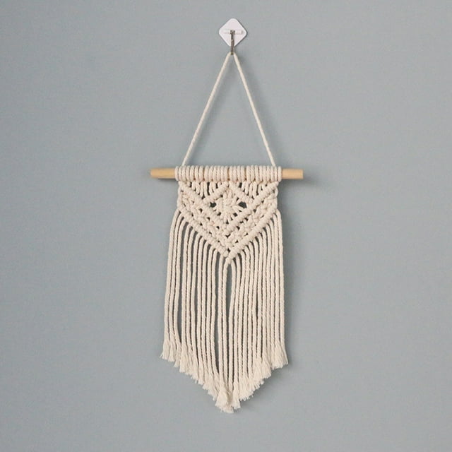 unbranded Tapiz Bohemio Tejido Macramé Color Marfil Para De Habitación