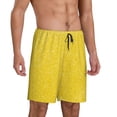 thumbnail image 2 of Gaeub Yellow Glitter Printed Men's Short Pajama Pants, Lightweight Lounge & Sleep Bottoms Keep You Cool - XX-Large, 2 of 9