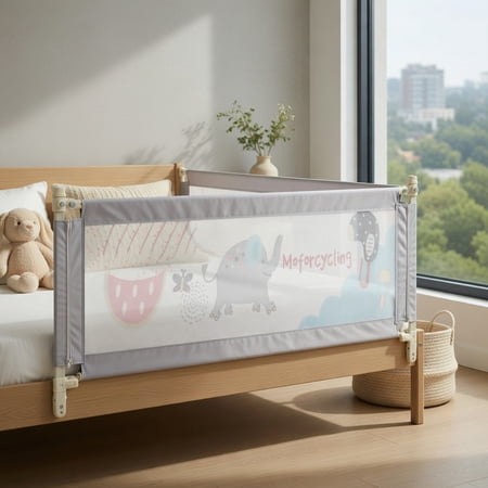 Topcobe Vertical Lifting Baby Bed Rail with Lock, Bed Rails for Toddlers-L