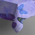 thumbnail image 5 of Purple Butterfly Flower Pattern Square Tablecloth,Waterproof Square Table Cover,Wipeable Spillproof Washable Table Cover for Home Kitchen Party Decor 52"x52"(132x132cm), 5 of 6