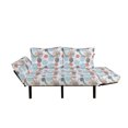 thumbnail image 2 of Abstract Futon Couch, Modern Pastel Digital Style Watercolor Circles and Flower Petals Paintbrush Art, Daybed with Metal Frame Upholstered Sofa for Living Dorm, Loveseat, Multicolor, by Ambesonne, 2 of 4