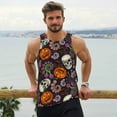 thumbnail image 6 of Rateoe Halloween With Skull Pattern Sleeveless Gym Shirt Muscle Tee Breathable Workout Shirt Slim-Fit Tank Quick Dry Fit Muscle Tank Top Bodybuilding Sleeveless T Shirt-Large, 6 of 7