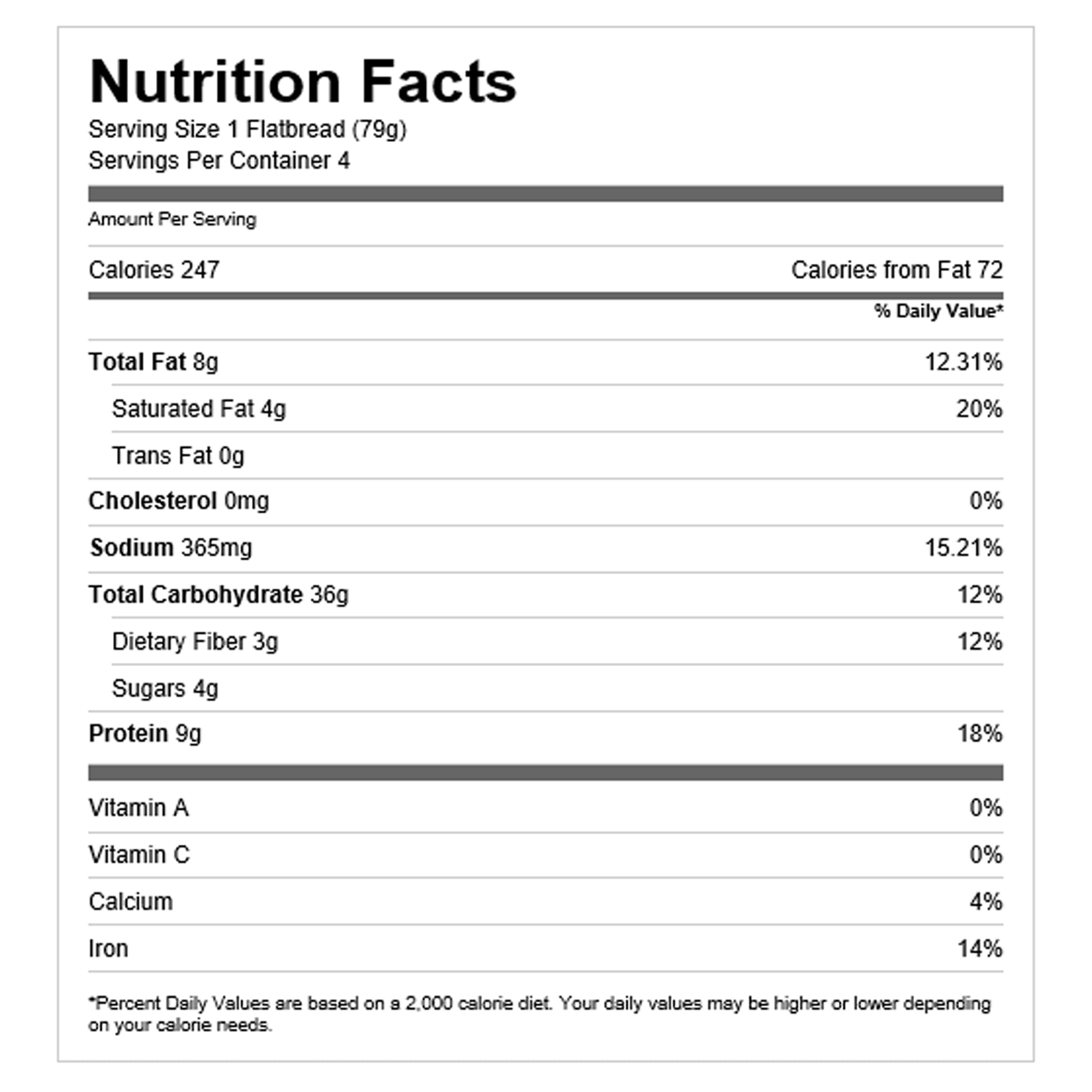 Kontos, Hummus Flatbread, with crush red peppers and spices,11oz, 4 count, Shelf Stable, Bag