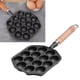 thumbnail image 1 of Sartén para takoyaki de hierro fundido, sartén para takoyaki con 14 agujeros, sartén para parrilla para takoyaki, molde para hacer bolas de carne de pulpo, diseño exquisito, 1 of 12