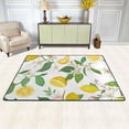 thumbnail image 2 of Dreamtimes Summer Lemon Leaves Area Rug, 36"x24" Tropical Fruits Flower Floor Carpet Non-Slip Washable Indoor Door Mat for Bedroom Kitchen Entryway Bathroom, 2 of 7