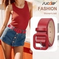 thumbnail image 3 of SUOSDEY Belts for Women,Ladies Belt for Jeans Pants Dresses,Candy Color Fashion Square Buckle Belt, 3 of 7