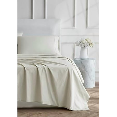 King Size Sheet Set– 100% Natural Cotton Percale, 4-Piece Bedding Set, Oeko-Tex Made in Green sustainable, Breathable Cooling Deep Pocket Sheet, Crisp & Luxurious – Tan