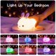 thumbnail image 3 of Cute Bunny Kids Night Light, Bunny Lamp Girl Regalos de cumpleaños Mujeres Adolescentes Squishy Bunny Night Lamp Night Lights Namotu WRST-121, 3 of 7