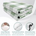 thumbnail image 4 of Twin XL Quilt Set 68''x98'', Sage Green Checkered Lightweight Summer Bedspread Coverlet Set with 2 Pillow Shams, Green White Buffalo Plaid Breathable All Season Quilt Bedding for Dorm/Guest Room, 4 of 9