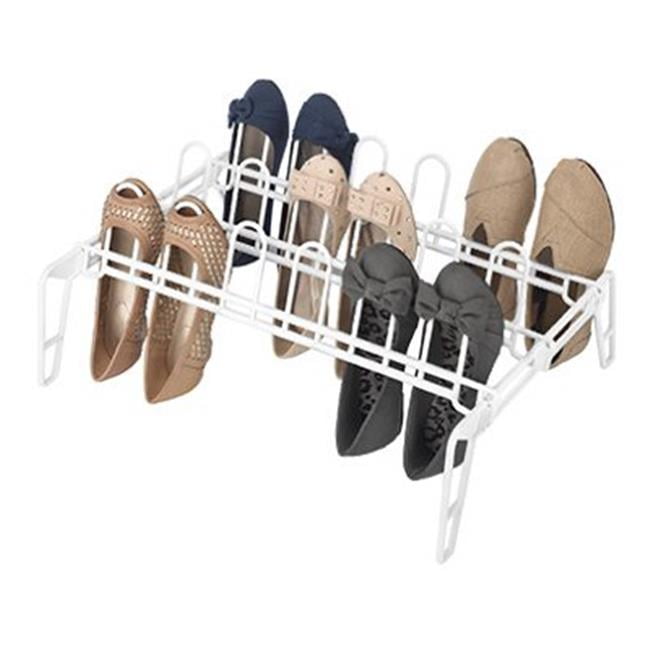 16 x 22.5 x 9 in. Floor Shoe Rack - White, 9 Pair - Walmart.com
