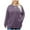 Purple, variant on ZQGJB Women Plus Size Corduroy Sweatshirt Oversized Long Sleeve Basic Solid Color Crewneck Pullover Sweater with Kangaroo Pocket Fall Winter Warm Outfit Clothes Army Green XL