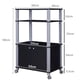 thumbnail image 3 of Estante Soporte de Microondas Costway Organizador Almacenamiento en Cocina 60 x 40 x 98 cm Negro, 3 of 9