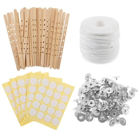 1 Set Candle Wick Making Kit with Wood and Metal for Wick Centering and Making Candles Supplies