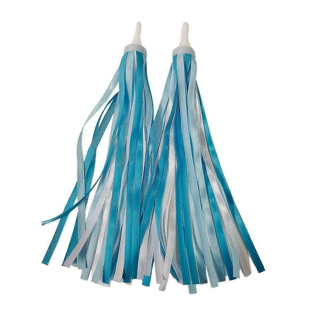 2x Bike Handlebar Tassels Accessories Colorful Decor Windsock Birthday Gifts Streamers Handgrip Ribbon For Baby Carrier Bikes Kids Girls Boys
