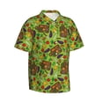 thumbnail image 2 of Daiia Carrot Eggplant Hawaiian Shirt for Men Gentle Cotton Regular Short Sleeve Casual-X-Large, 2 of 9