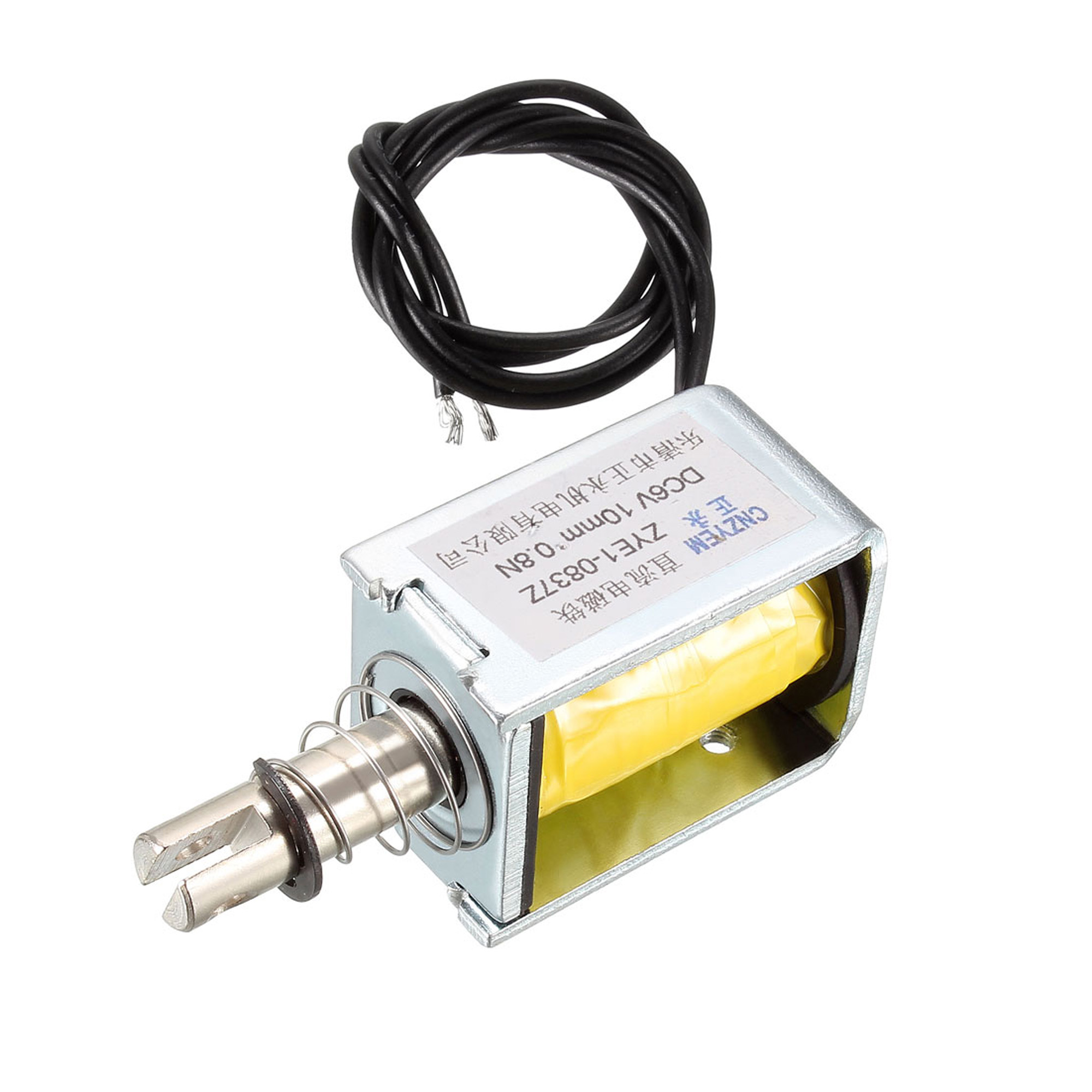 DC Push Pull Type Solenoid DC 6V 0.8N 10mm, Open Frame