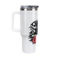 thumbnail image 3 of Wishtime Racing Stainless Steel Tumbler with Handle and Straw Lid for Water 40 oz for Car Reusable, 3 of 8