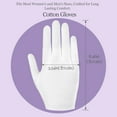 thumbnail image 3 of KEMEINILI Cotton Gloves 48 Pcs White Moisturizing Gloves，Unisex Gloves for Dry Hands Moisturizing Eczema Overnight Coin Jewelry Silver Inspection Halloween, 3 of 8