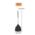 thumbnail image 2 of Kitchen Cooking Silicone Turner Spatula Heat Resistant Scraper Mixing Baking Utensils Black, 2 of 7