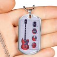 thumbnail image 3 of Guitar Gibson Collier en Acier Inoxydable Ou 18k or Chien Tag 24" Chaîne, 3 of 8