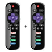 RC280 remote control TCL Roku replacement TV remote control with Netflix Sling Hulu Vudu key 32S301 43S403 Black ( 2Pack )