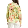 thumbnail image 2 of Nicole Miller womens  Embroidered Eyelet Blouse, m, Green, 2 of 3