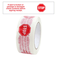 thumbnail image 2 of FindTape Printed Carton Sealing Tape (BOPP-LEG): 2 in. (48mm actual) x 110 yds. (White with Red "STOP - If Seal Is Broken" printing), 2 of 5