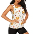 thumbnail image 2 of Lsque Squirrel Maple Leaves And Nuts Printed Workout Tank Tops for Women, Athletic Sports Tank Tops, Compression Sleeveless Dry Fit Shirts,Sleeveless Yoga Shirt-Medium, 2 of 9