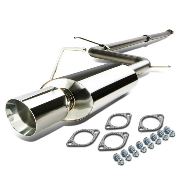 DNA Motoring CBE-ME06L4-NRT For 2006 to 2009 Mitsubishi Eclipse 4G 2.4L Stainless Steel 4" Rolled Tip Catback Exhaust System 07 08