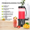 thumbnail image 2 of Licuadora portátil para batidos y batidos, OBERLY Licuadora de viaje personal para proteínas con batería recargable USB de 4000 mAh, triturar hielo, frutas congeladas y bebidas, mini taza de viaje de, 2 of 5