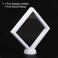 thumbnail image 3 of Unique Bargains 3D Floating Display Frame Coin Jewelry Case Holder with Base 5.5' x 5.5' White, 3 of 6