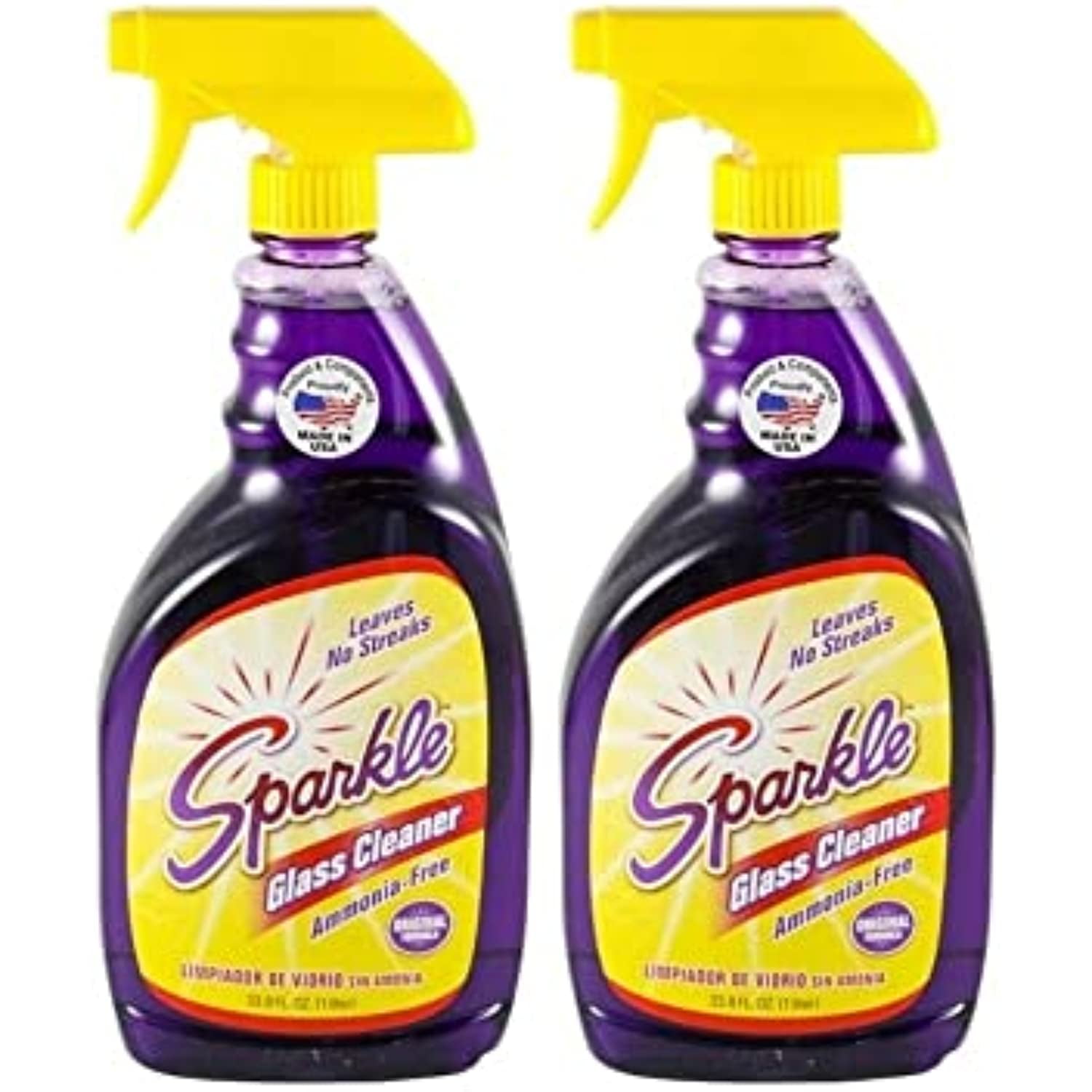 Sparkle Glass Cleaner Spray, AmmoniaFree Original Formula Glass