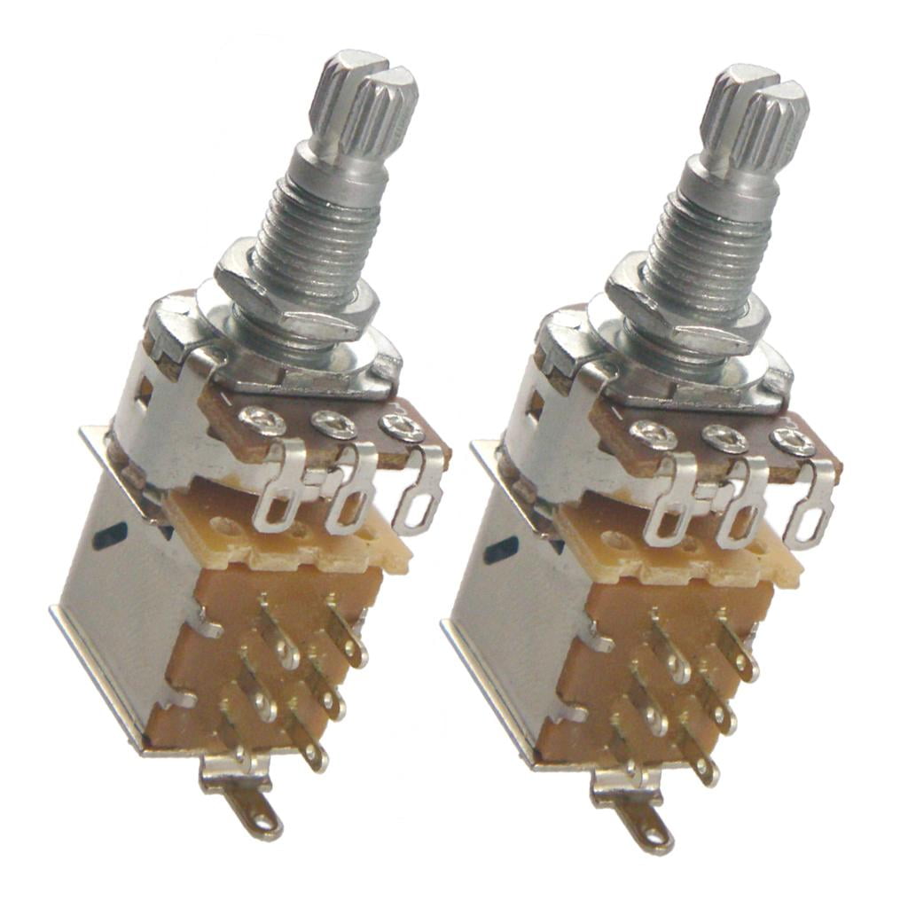2 Pack 18mm Shaft Push Pull Control Pots Potentiometer For Electric