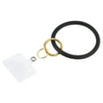thumbnail image 3 of Uxcell Key Ring Bracelet Silicone Wrist Keychain Circle Wristlet Keyrings, Black, 3 of 7