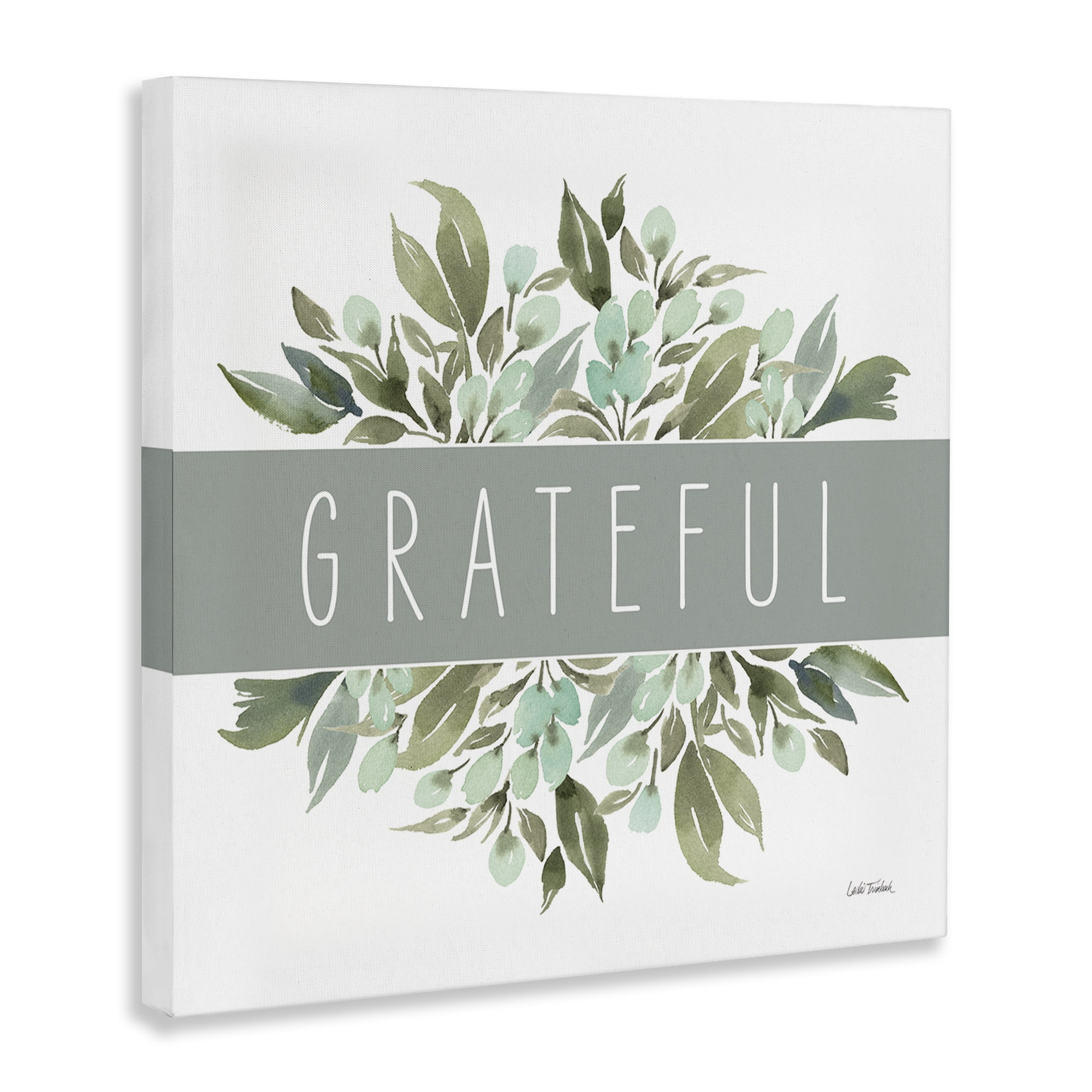 Stupell Industries Grateful Cottage Florals Plants & Flowers Painting Wrapped Canvas Art Print Wall Art, 24 x 24