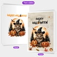 thumbnail image 2 of Happy Halloween Maine Coon Witches Hat Pumpkin Carving 5x7in Folded Greeting Card Cat Lover Kitten Owner Gifts Single Note Card with Envelope - 02019, 2 of 5