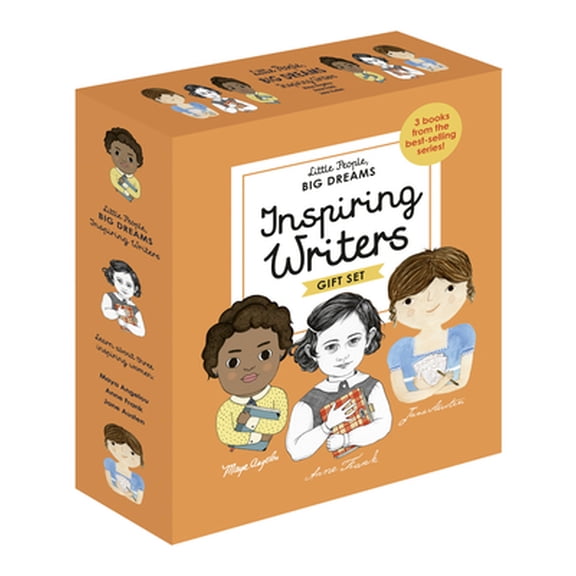 Pre-Owned Little People, Big Dreams: Inspiring Writers: 3 Books from the Best-Selling Series! Maya Angelou - Anne Frank - Jane Austen (Hardcover) 0711243212 9780711243217
