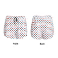 thumbnail image 4 of Disketp Red Blue Polka Dots Print Women's Shorts Workout Shorts for Athletic Gym Running Shorts with Phone Pockets, 4 of 8