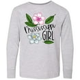 thumbnail image 3 of Inktastic Mississippi Girl Magnolia Flowers and Leaves Long Sleeve Youth T-Shirt, 3 of 5