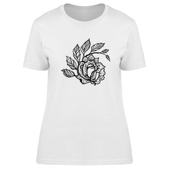Rose Branch Sketch T-Shirt Women -Image by Shutterstock, Female x-Large