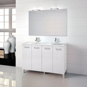 Ws Bath Collections Logic 120 WE Logic Vanities 48 Free Standing Double Basin Vanity Set