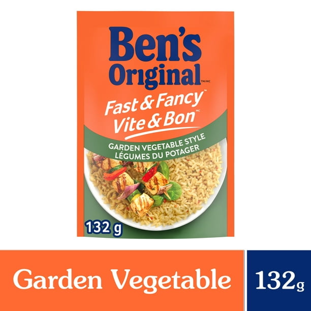 BEN'S ORIGINAL VITE & BON légumes du potager riz d'accompagnement, sachet de 132 g La perfection à tout coupMC