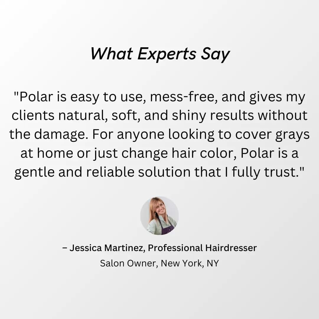 Polar Haircare - Jet Black Hair Dye for Gray Hair Natural Hair Dye Kit - 6.76 fl oz