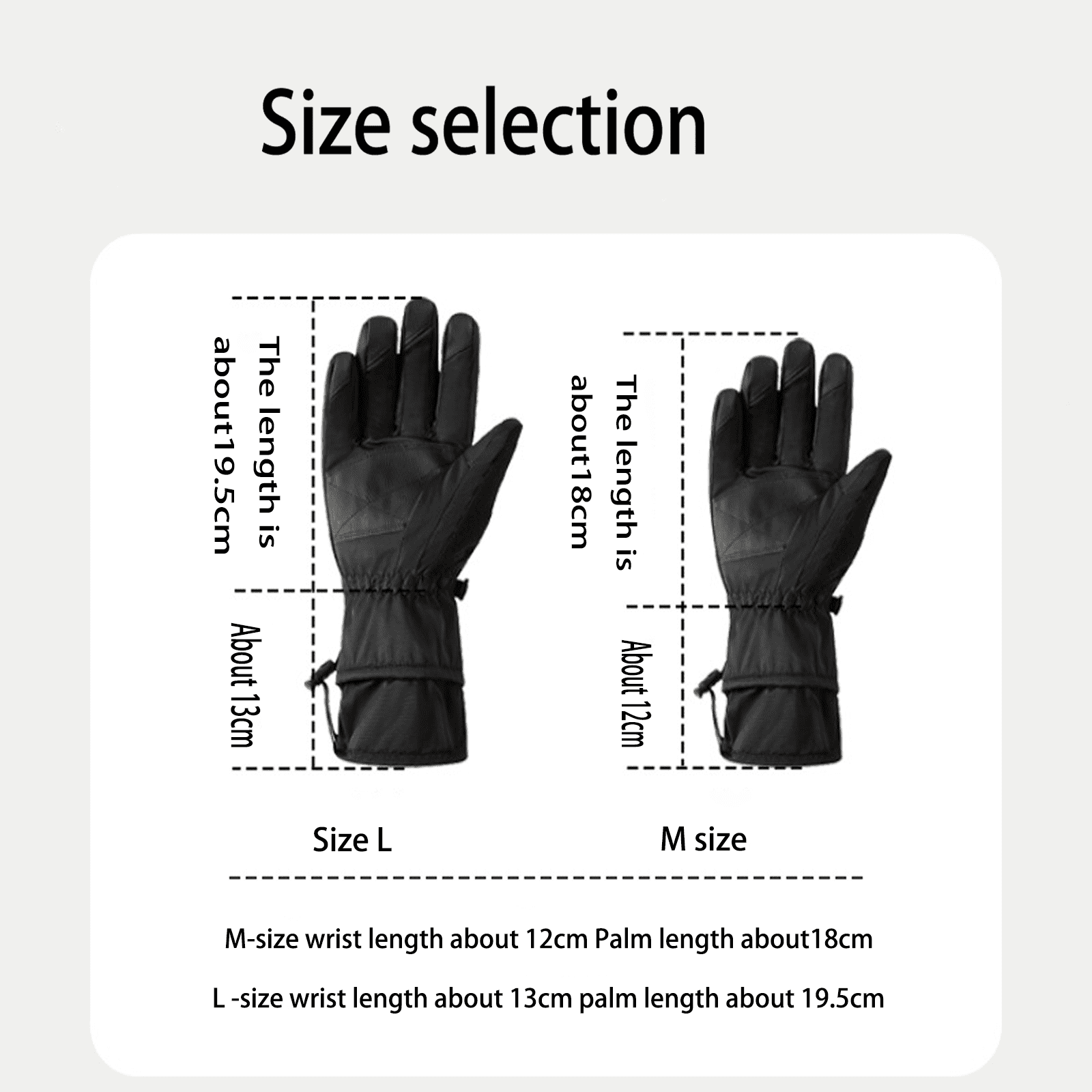 GlacierPro Motorcycle Gloves Waterproof Anti-Slip Unisex, Work Gloves Touchscreen Compatible，Black
