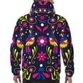 thumbnail image 7 of Fotbe Men's Hoodie with Colorful Mexican Pattern - Kangaroo Pocket Pullover Hooded Sweatshirt, Perfect for Daily Wear, Travel, and Home-Large, 7 of 7