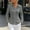 Gray women's button down blouse a1, variant on Women's Button Down Collared Long Sleeve Blouse Casual Slim Fit Solid Shirt Spring Summer Tops, White L