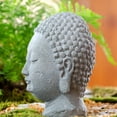 thumbnail image 4 of Estatua de Cabeza de Buda Macarena de Resina Acuario Ornamento Mano de Obra Fina Mini Jardín, 4 of 8