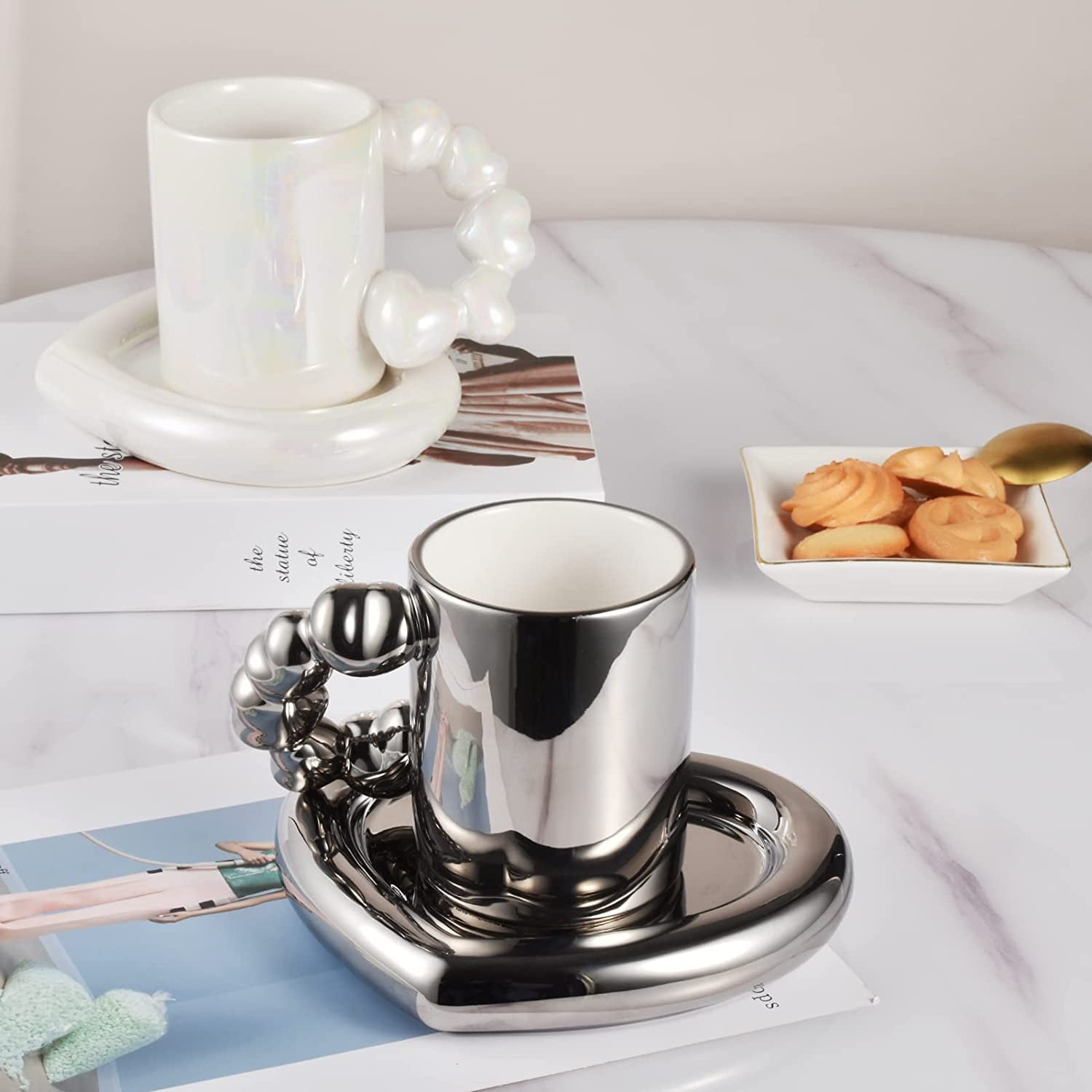 Cappuccino Geodes coffee accessories gift, coffee table decor, coffee lovers  coaster set, teacher appreciation gift — Khan Artist Studios