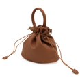 thumbnail image 4 of Premium Soft Vegan Leather Top Handle Bucket Bag Handbag Shoulder Crossbody, 4 of 4