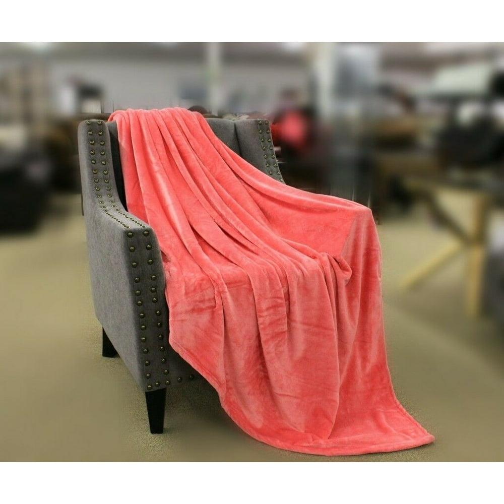 Super Soft Velvet Luxe Reversible Large Throw Blanket Queen Size